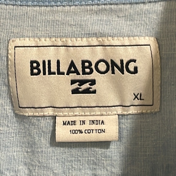 Billabong Blue Button Down Dress Shirt Size XL - Picture 8 of 10